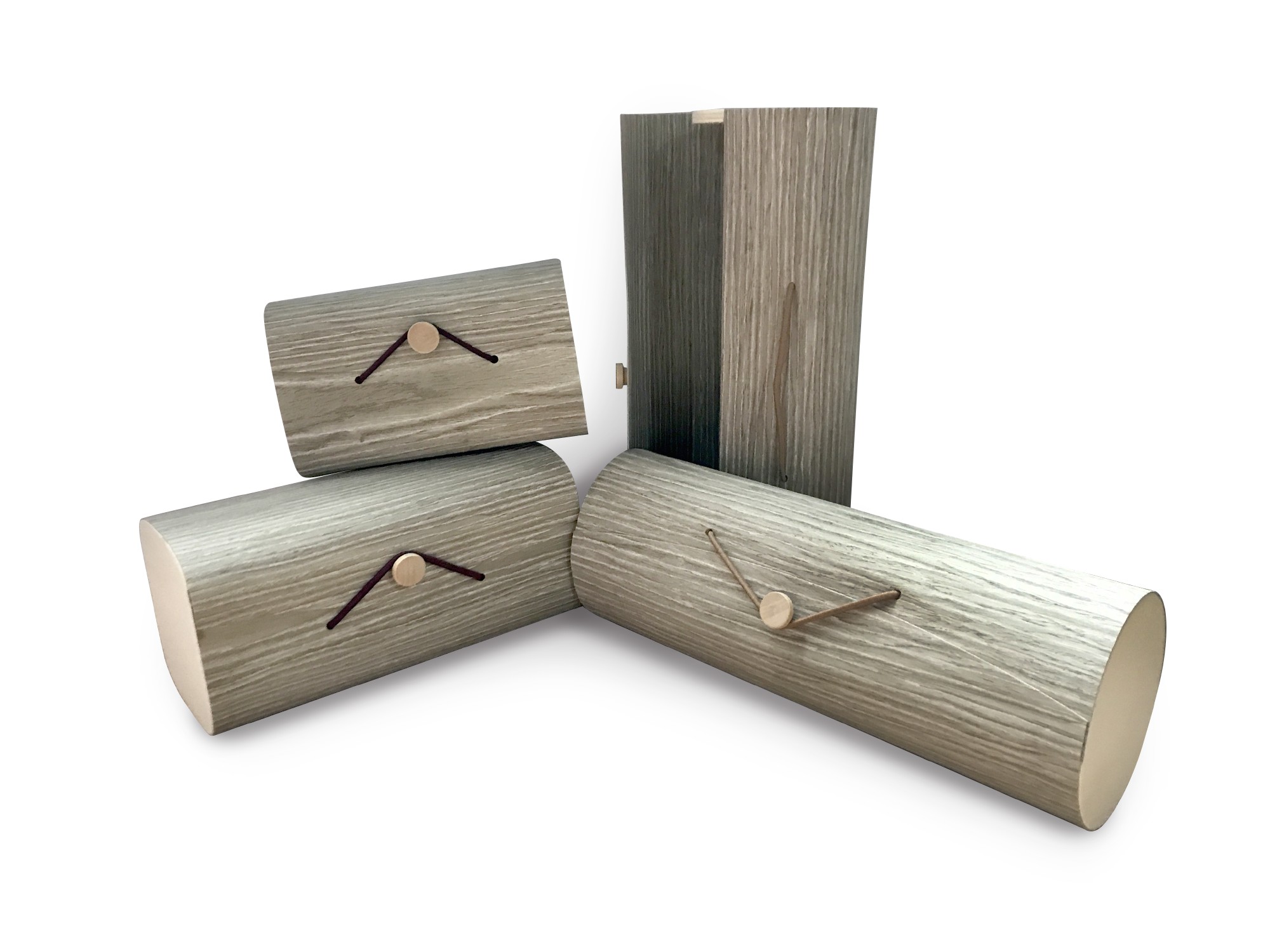Box 'Rasa' mit Knopfverschluss, dunkles Furnier, T 9 cm, H 9 cm, B 18 cm von fischer's lagerhaus