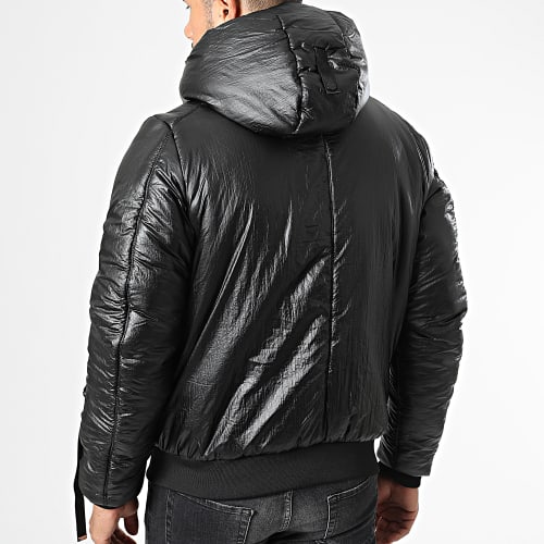 Veste Capuche A Bandes MNT-10022 Noir