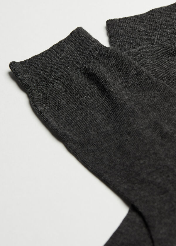 Meias masculinas de cano médio com cashmere