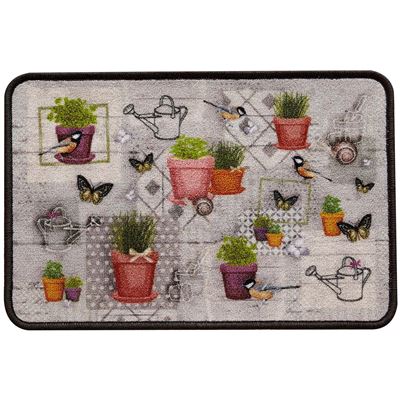Tapis de cuisine motif plantes