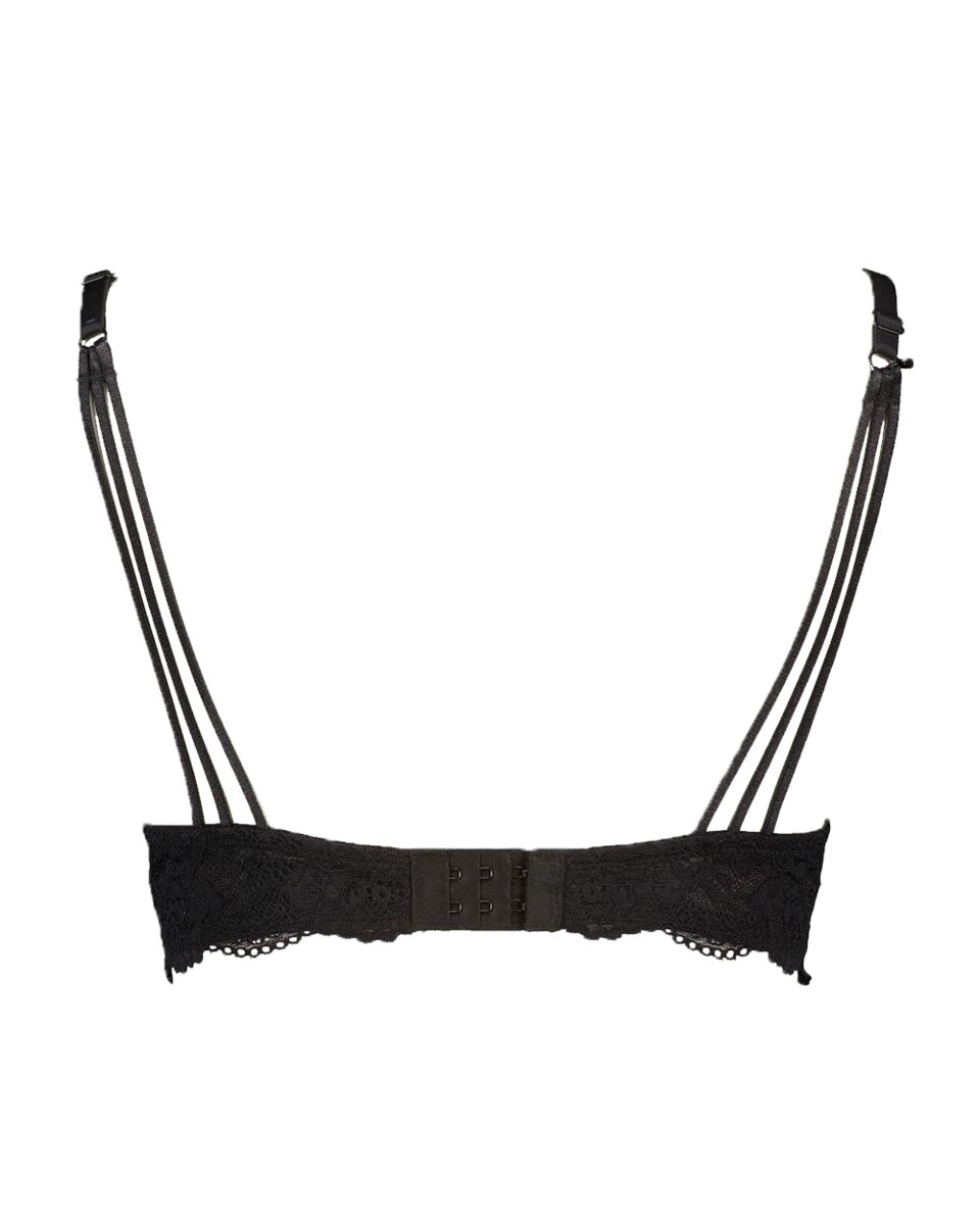 Cheeky plunge Push-up beha - Zwart