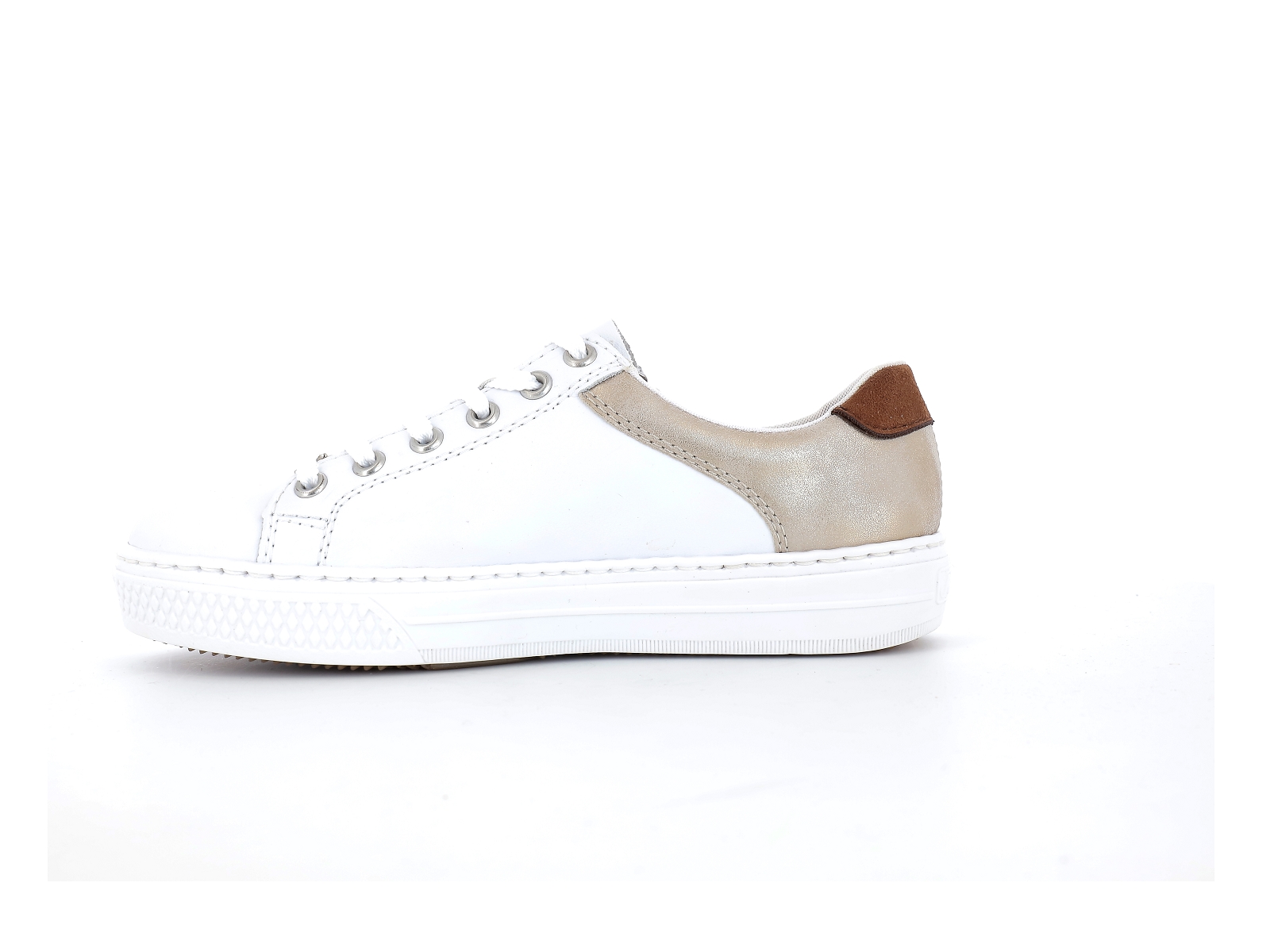 Rieker-L59A1 Synthétique Blanc-Or