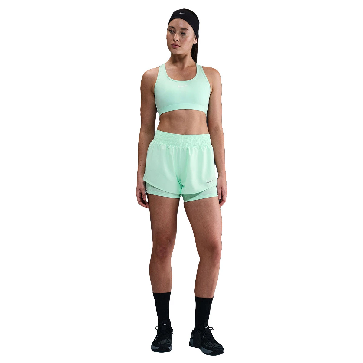 Soutien desportivo Nike Nk Swsh Med Spt Bra Mulher