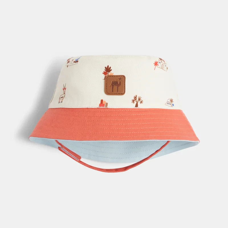 Bob réversible imprimé orange bébé garçon Marron