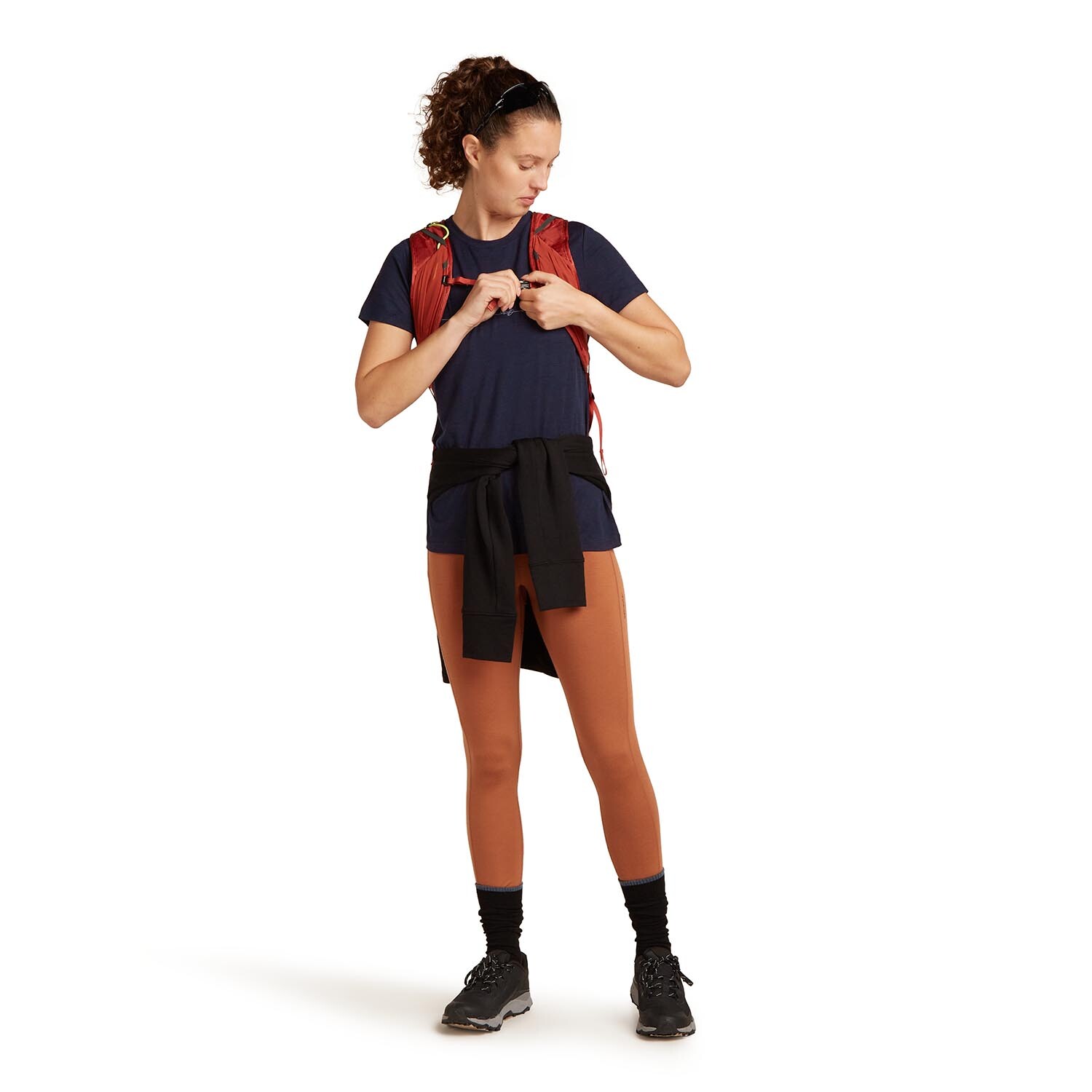 Icebreaker Womens 150 Tech Lite S/S Tee Single Line Camp