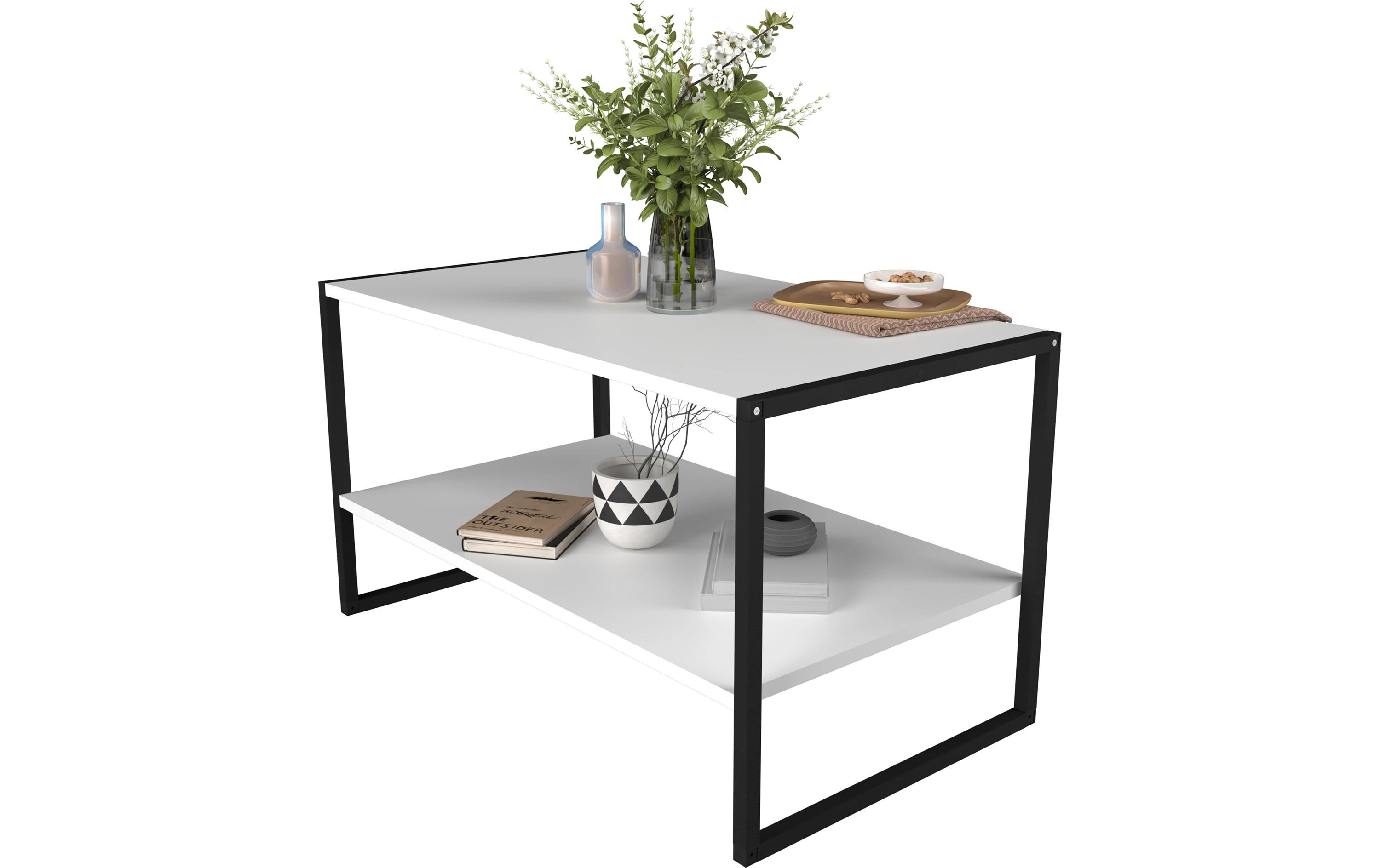 Couchtisch Insasi L 90.2 x 50.4 cm, WeissSofatisch