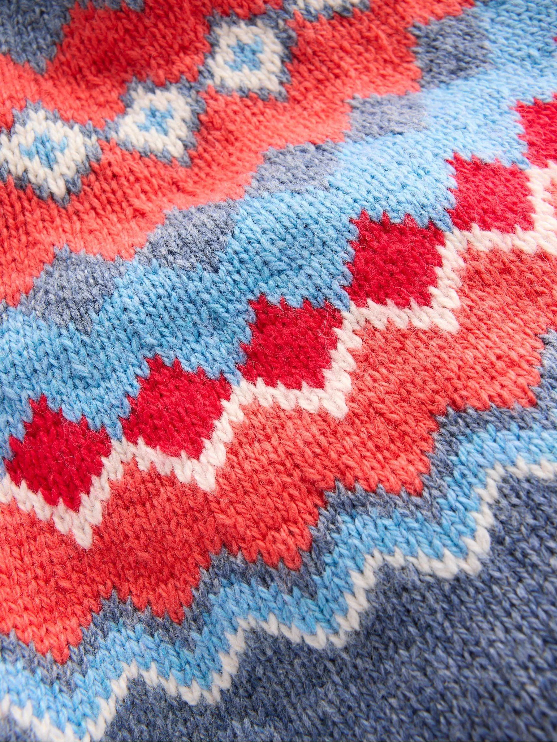 Blauw - Boden Fair Isle kersttrui
