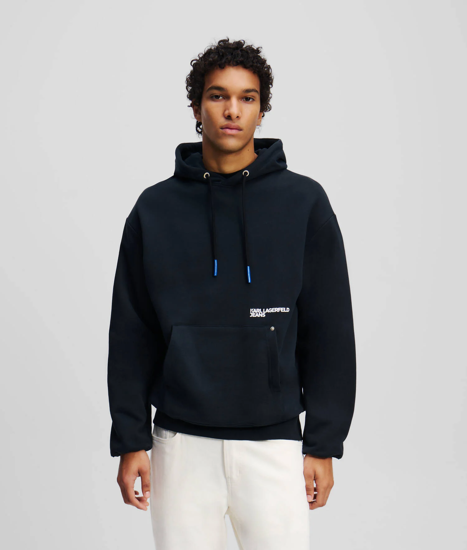 SWEAT À CAPUCHE AVEC IMPRIMÉ KARL - Noir