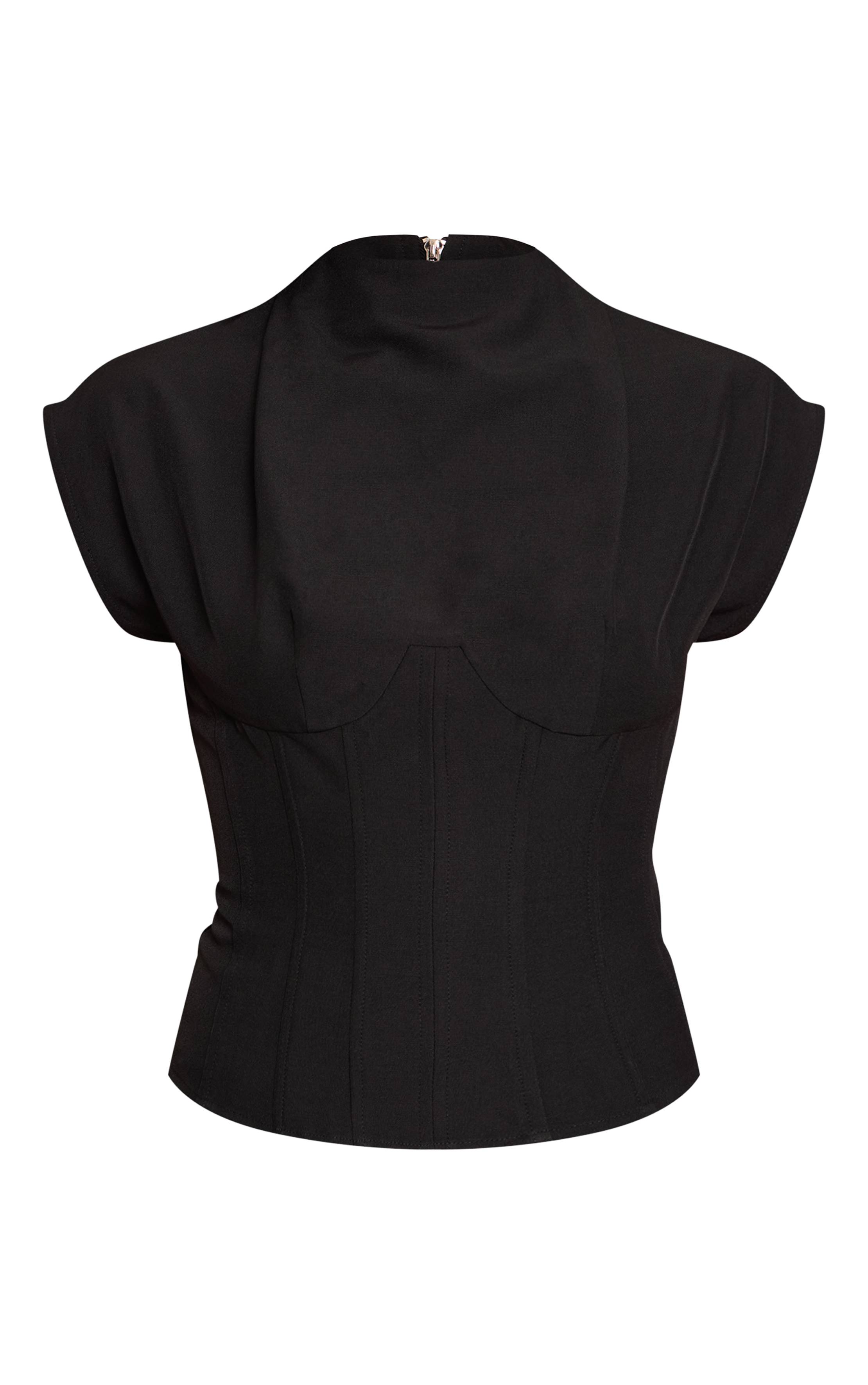Noir Haut À Taille Cintrée