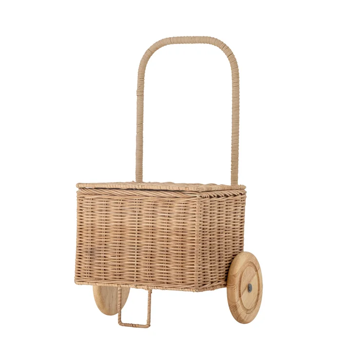Bloomingville Mini, Penne Kinder-Trolley, L 29 x H 50 cm, Rattan