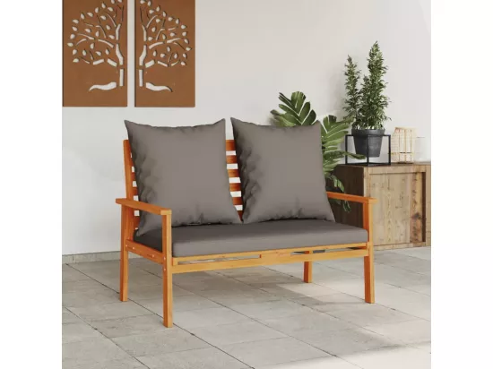 Canapé de jardin 120 cm avec coussin bois d'acacia massif
