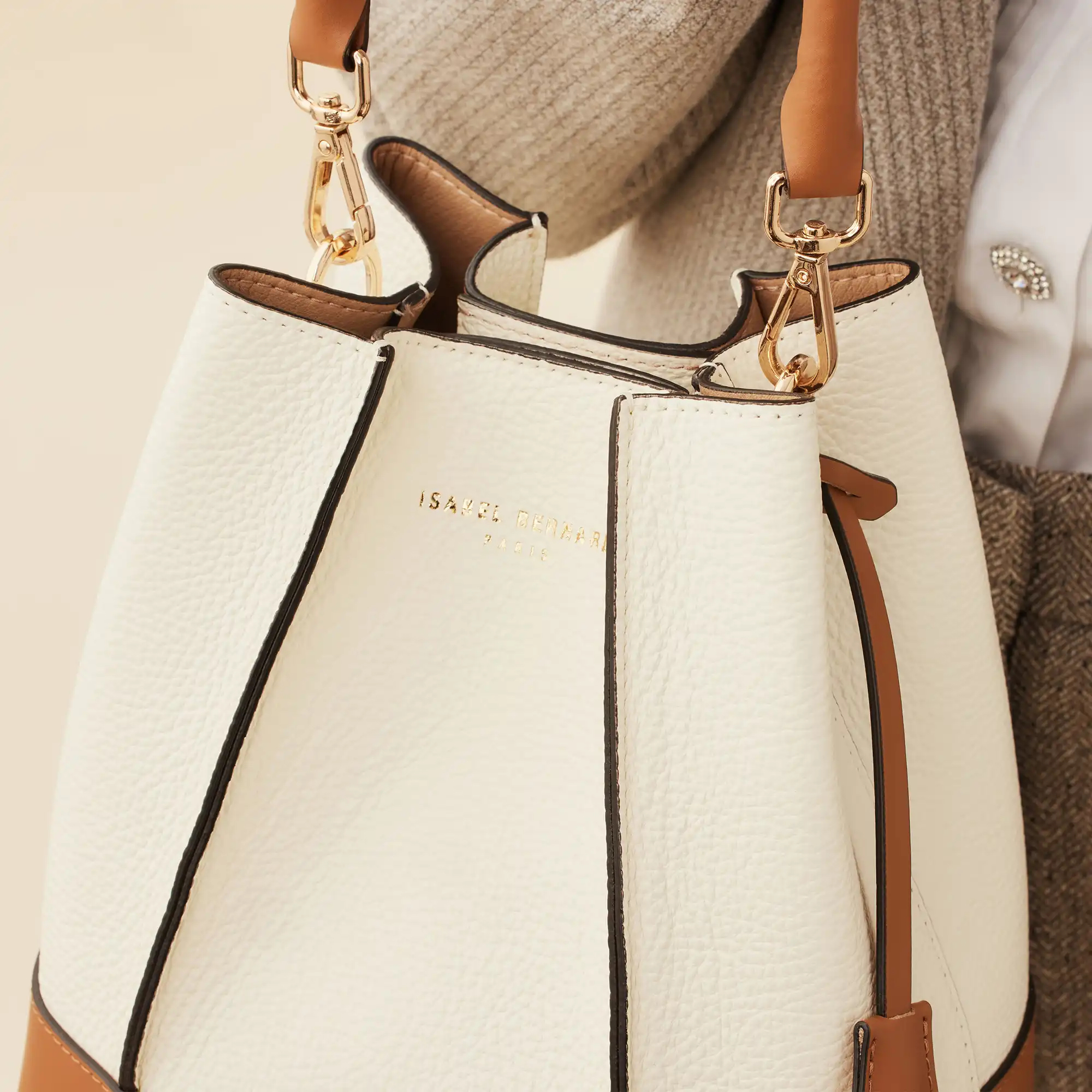 crossbody tas, handtas Isabel Bernard Isabel Bernard Beige