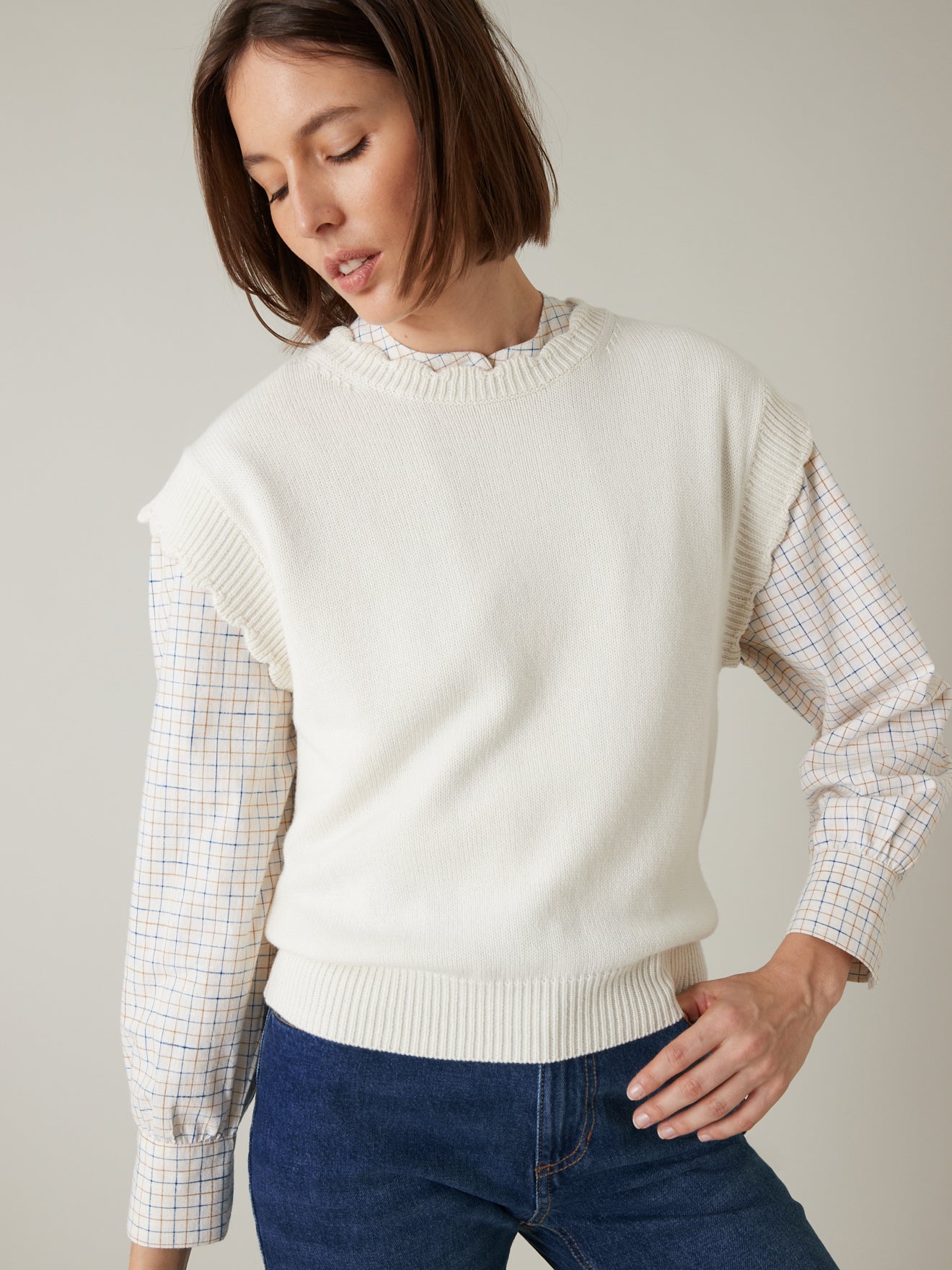 Pull sans manches femme