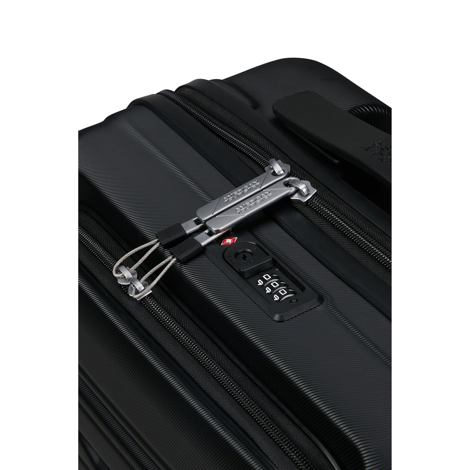 American Tourister Flashline Spin. 55/20 Frontloader Cabin Trolley shadow black