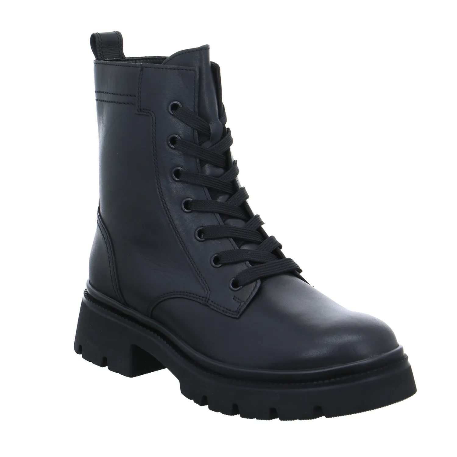 GABOR Stiefelette Schwarz Leder  mit Wechselfussbett