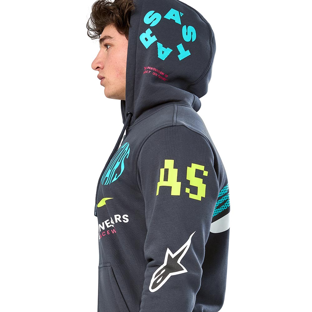 Alpinestars - Sweat zippé à capuche Variegate Gris Foncé