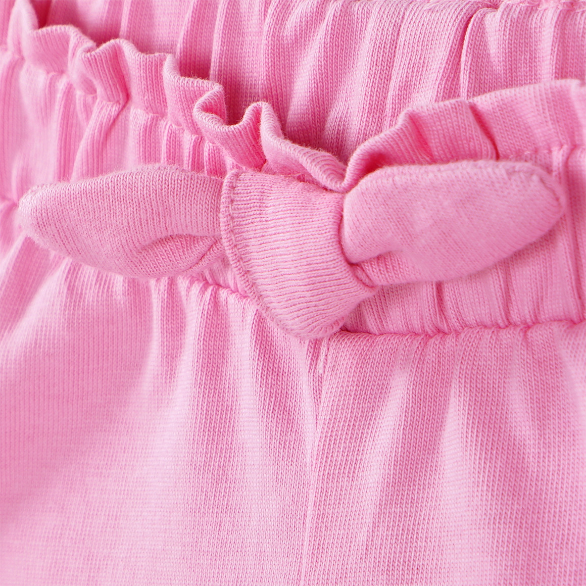 Topomini 2 Baby Shorts mit Zierschleifen hellgrün / rosa