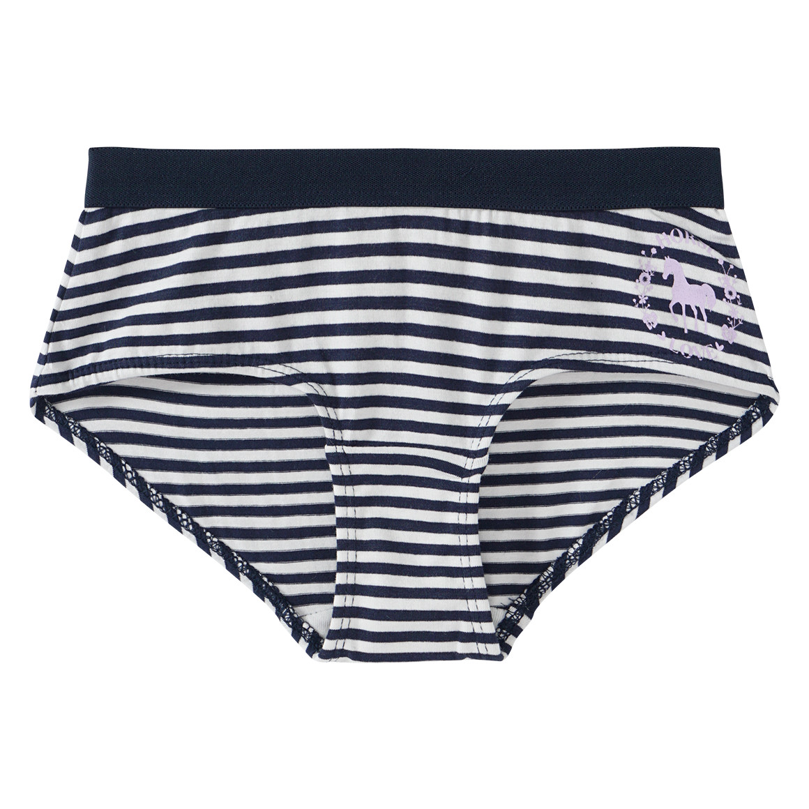 Yigga 5 Mädchen Pantys mit Pferde-Motiven salbei / hellblau / dunkelblau