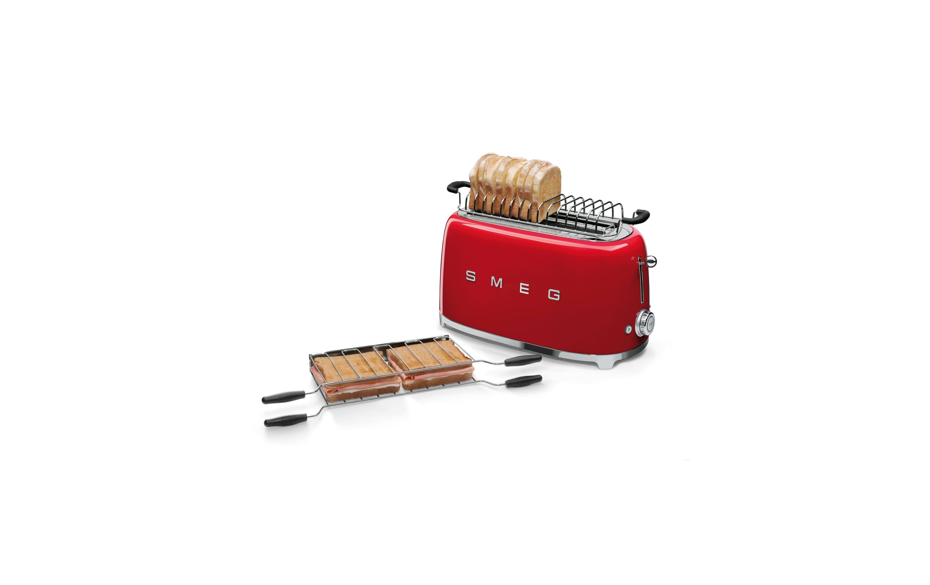 Brötchen Röstaufsatz TSBW 02 SilbergrauToaster Aufsatz für SMEG Langschlitz Toaster