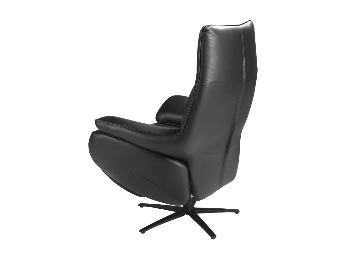 Fauteuil pivotant en cuir noir 5124 ANGEL CERDA