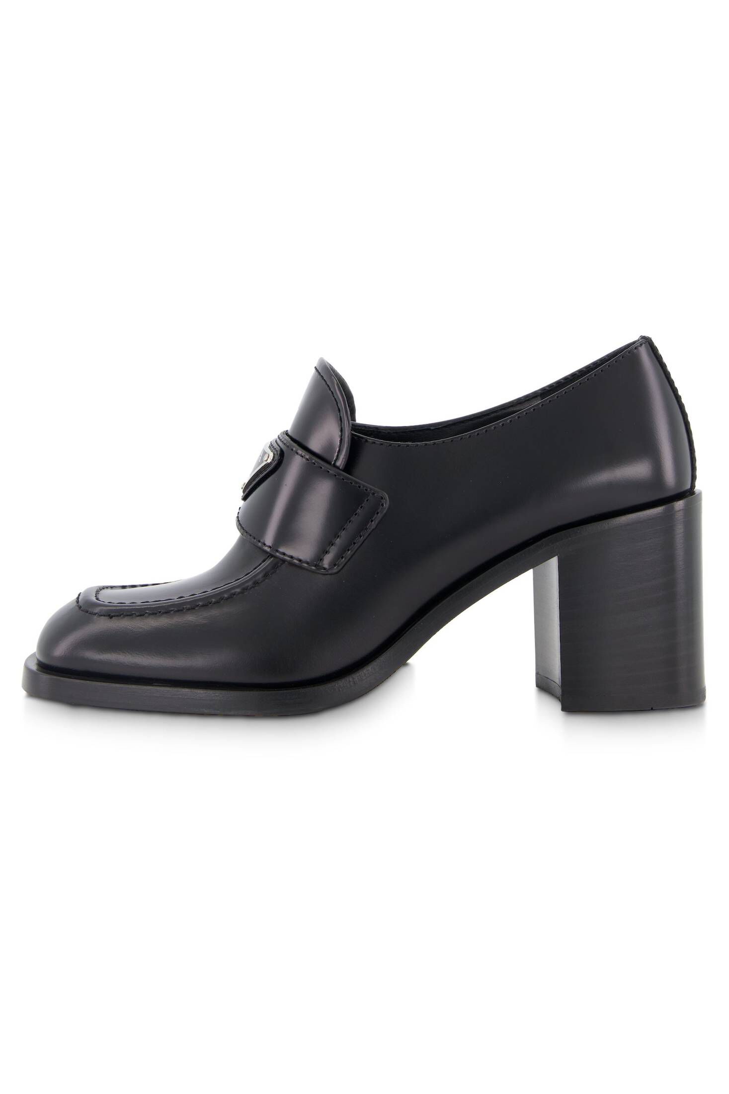 Prada| Damen Schuhe HIGH HEEL LOAFER aus gebürstetem Leder