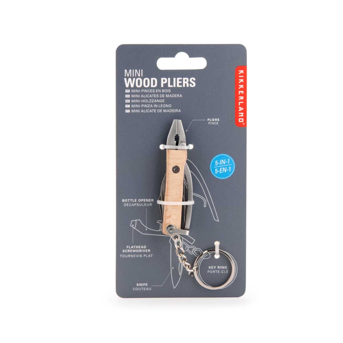 Mini plier multi tool with keyring