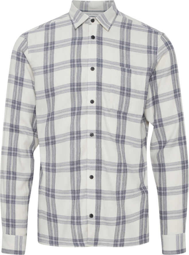 Casual Friday CFANTON LS checked shirt Ecru