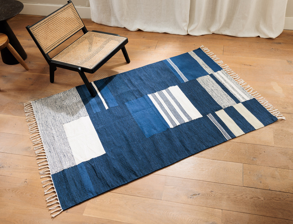 Tapis-Bleu Indigo