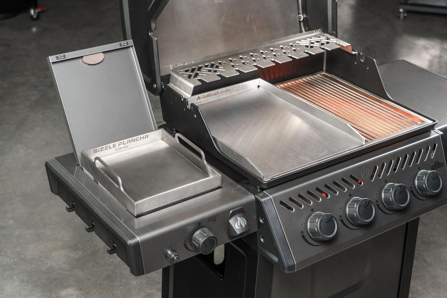 Grillrost.com Das Original Sizzle Plancha Weber und Napoleon - passend für Seitenbrenner und Sizzle Zone