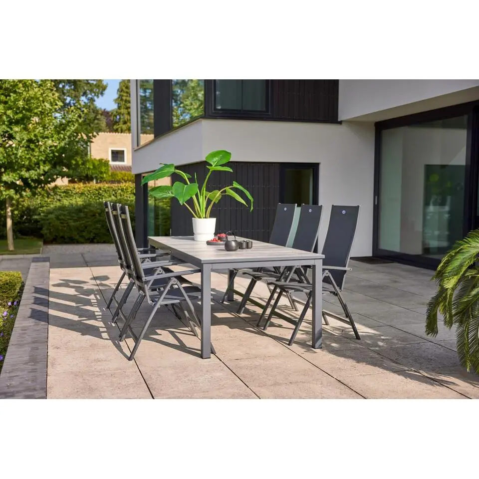 Hartman Comino dining tuintafel 223x105 cm. - Keramiek/Grijs