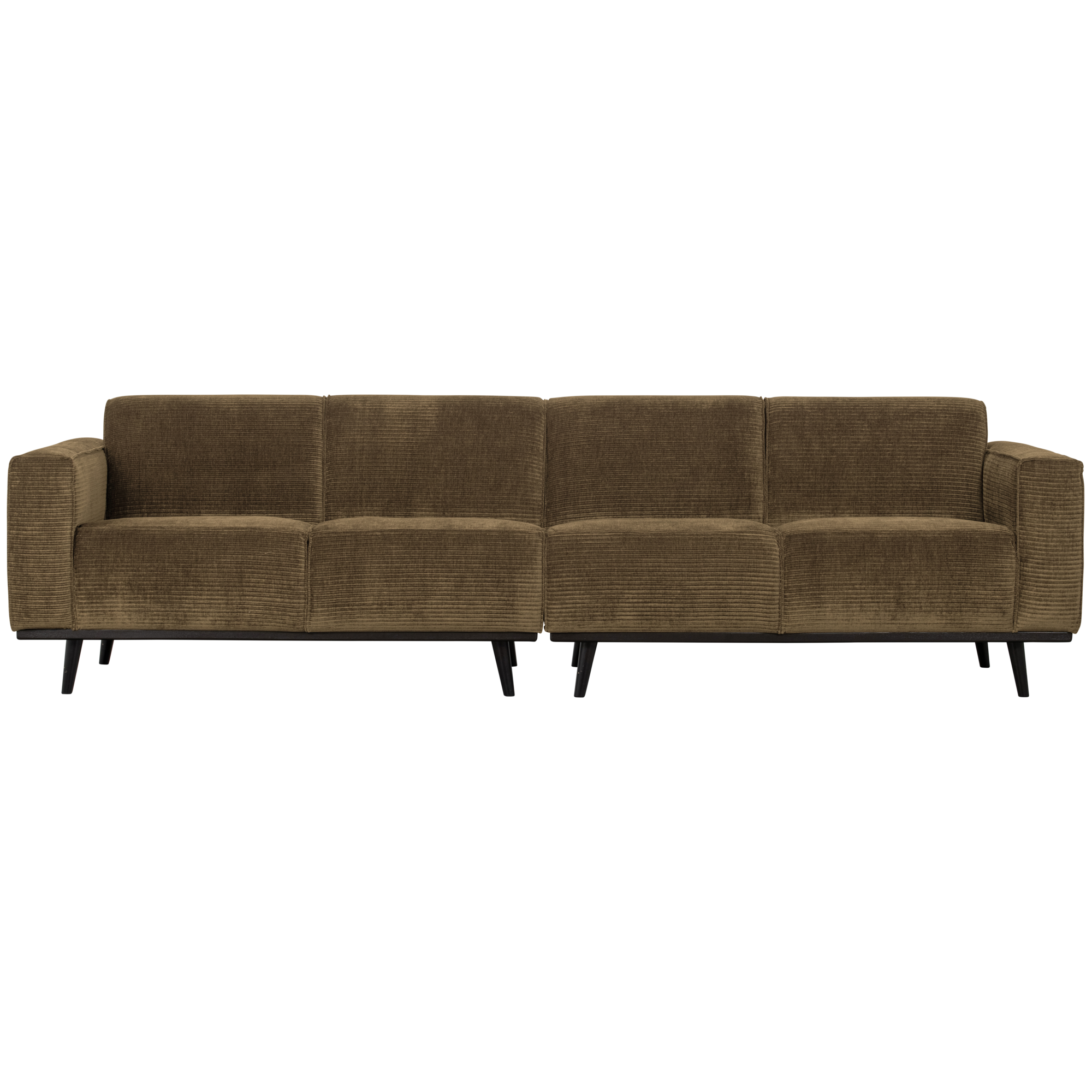 4-zits bank Statement Statement 4-zits Bank 280 cm - Platte Brede Rib - Rock