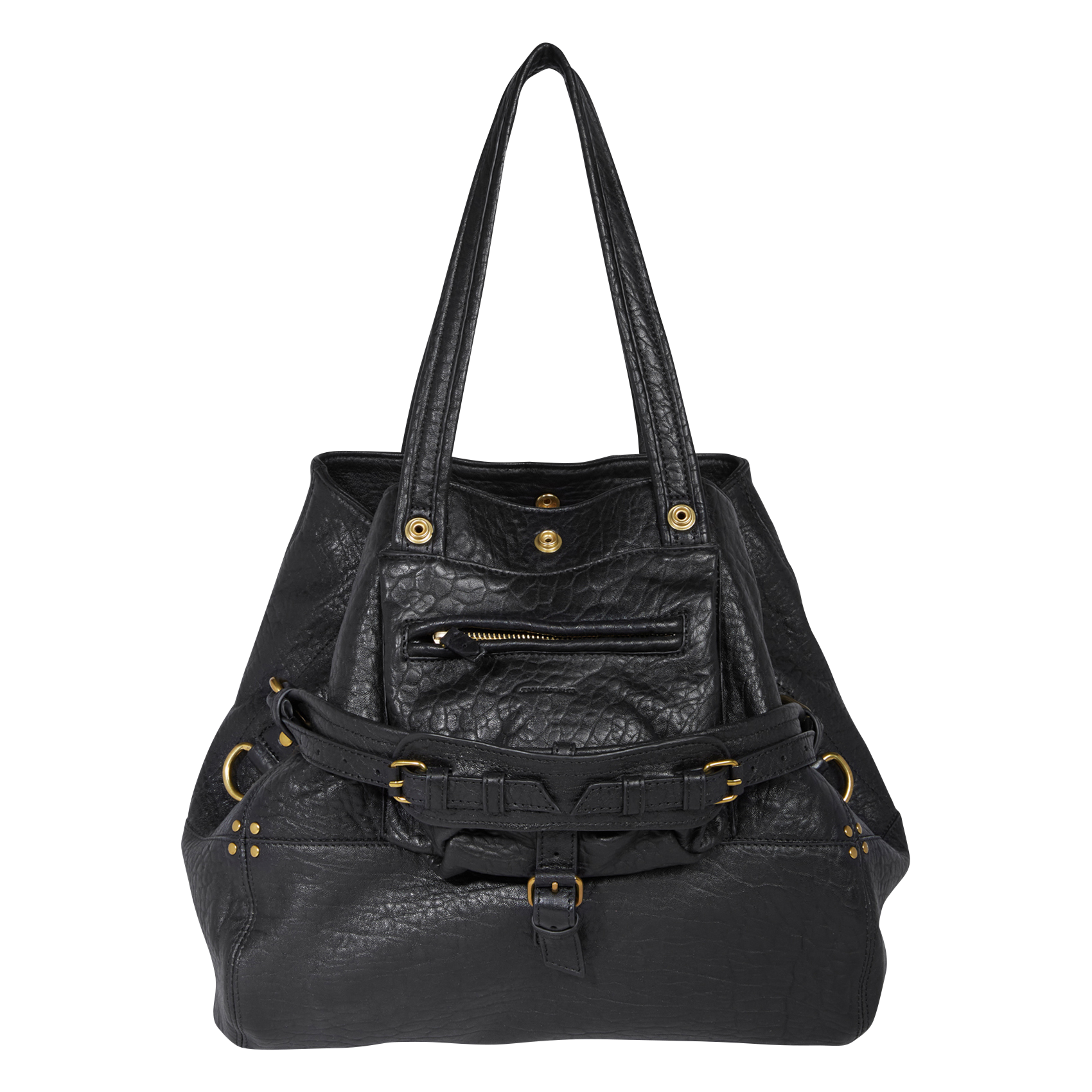 BILLY M - Sac cabas en cuir | Noir