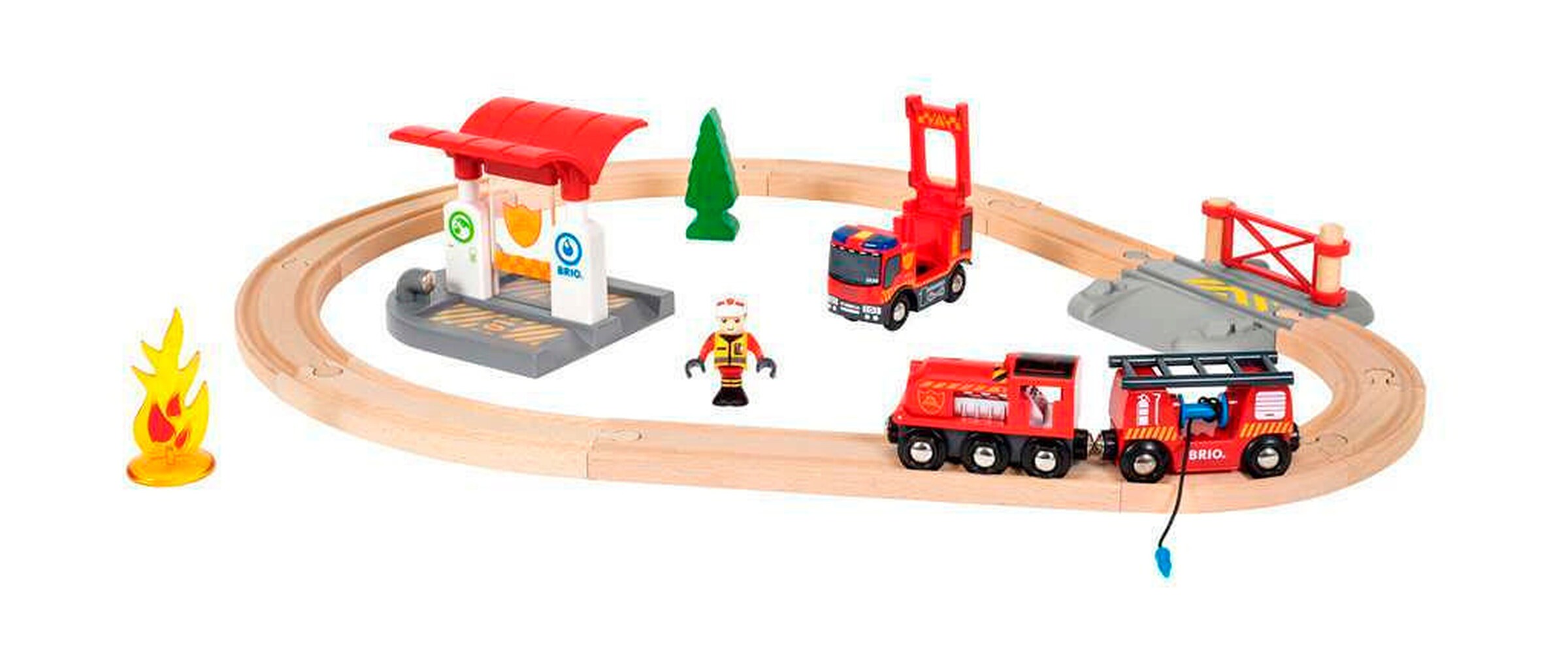 BRIO Bahn Feuerwehr Set