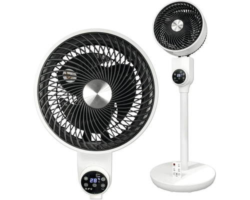 Staande ventilator X4-LIFE Fan Penguin Ø 25 cm 50 B wit H 880 mm met afstandsbediening