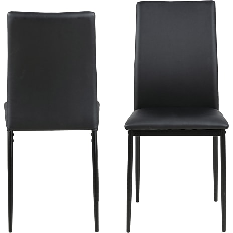 Demina spisebordsstol - sort læderlook