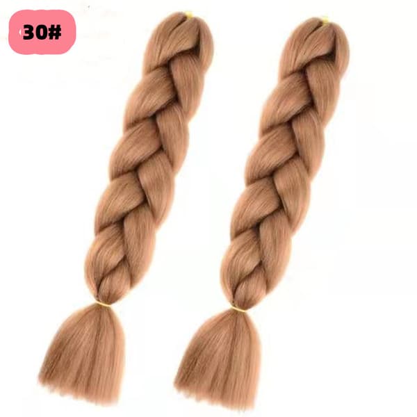 INF Jumbo braid hair extensions twist flette hår Mørkebrun