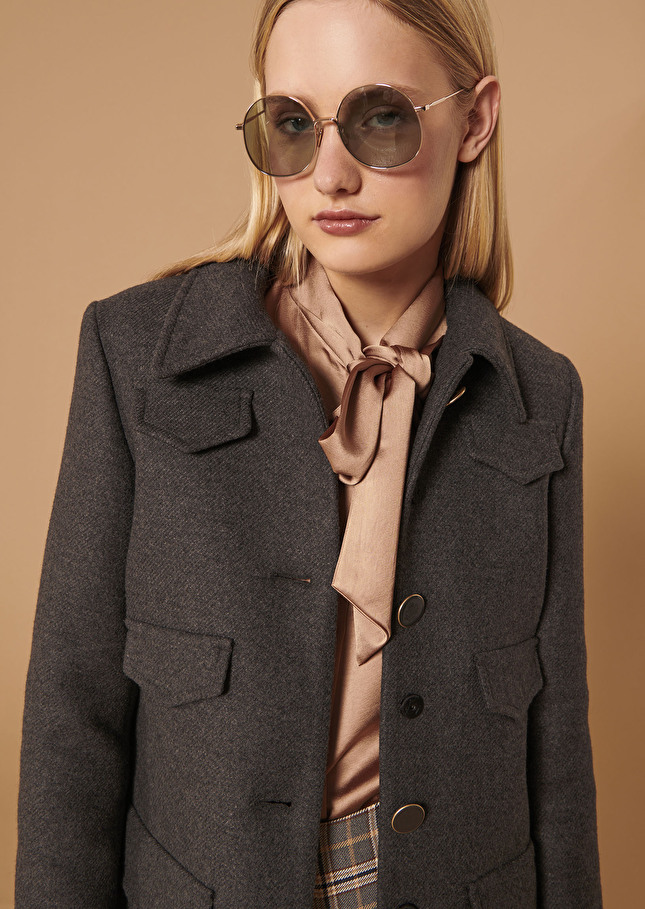 Manteau Maringris en drap caban