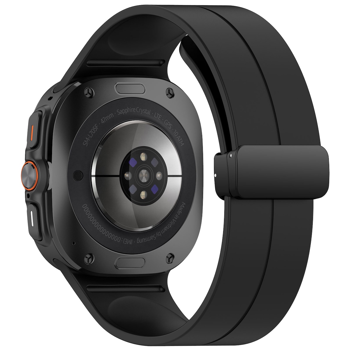 Samsung Watch Ultra Groove Magnetic Folding Spenne Strap 24mm Sort