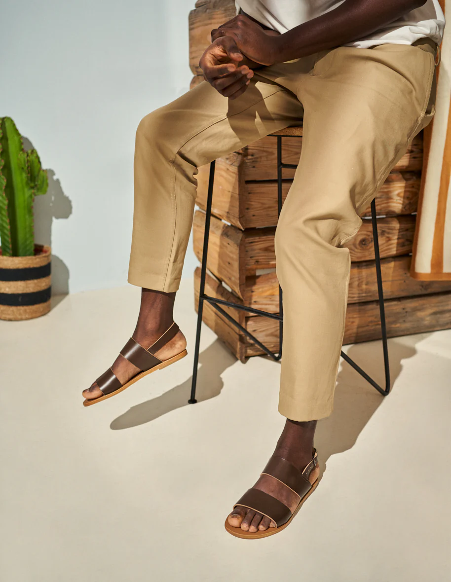 Sandales Etienne - Cuir marron