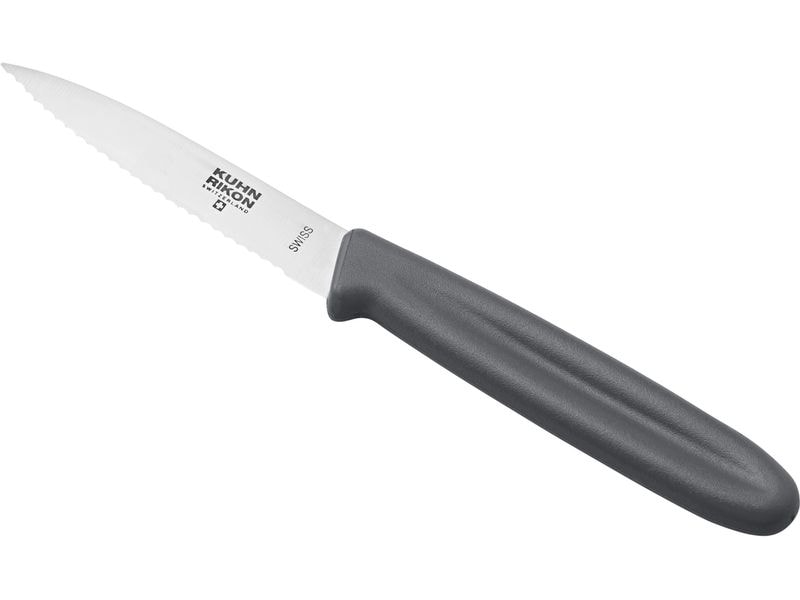 Kuhn Rikon Rüstmesser Swiss Knife Wellenschliff, Grau Gemüsemesser