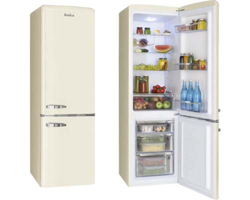 Amica KGCN 387 100 B koel-vriescombinatie, afmetingen (B x H x D): 55 x 181 x 61,5 cm, koelgedeelte: 181 l, vriesgedeelte: 63 l
