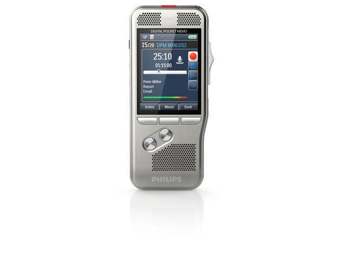 Philips Diktiergerät Digital Pocket Memo DPM8000 Professionelles Diktiergerät mit Workflow-Software