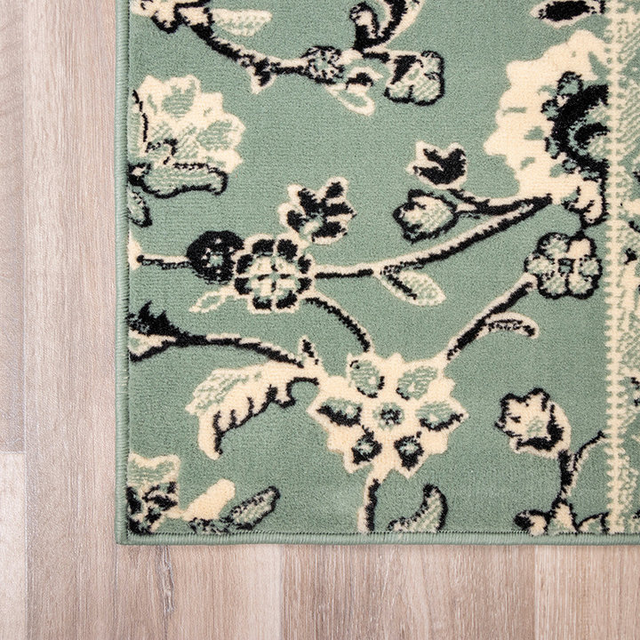 Vintage vloerkleed - Wonder Patchwork Groen/Zwart