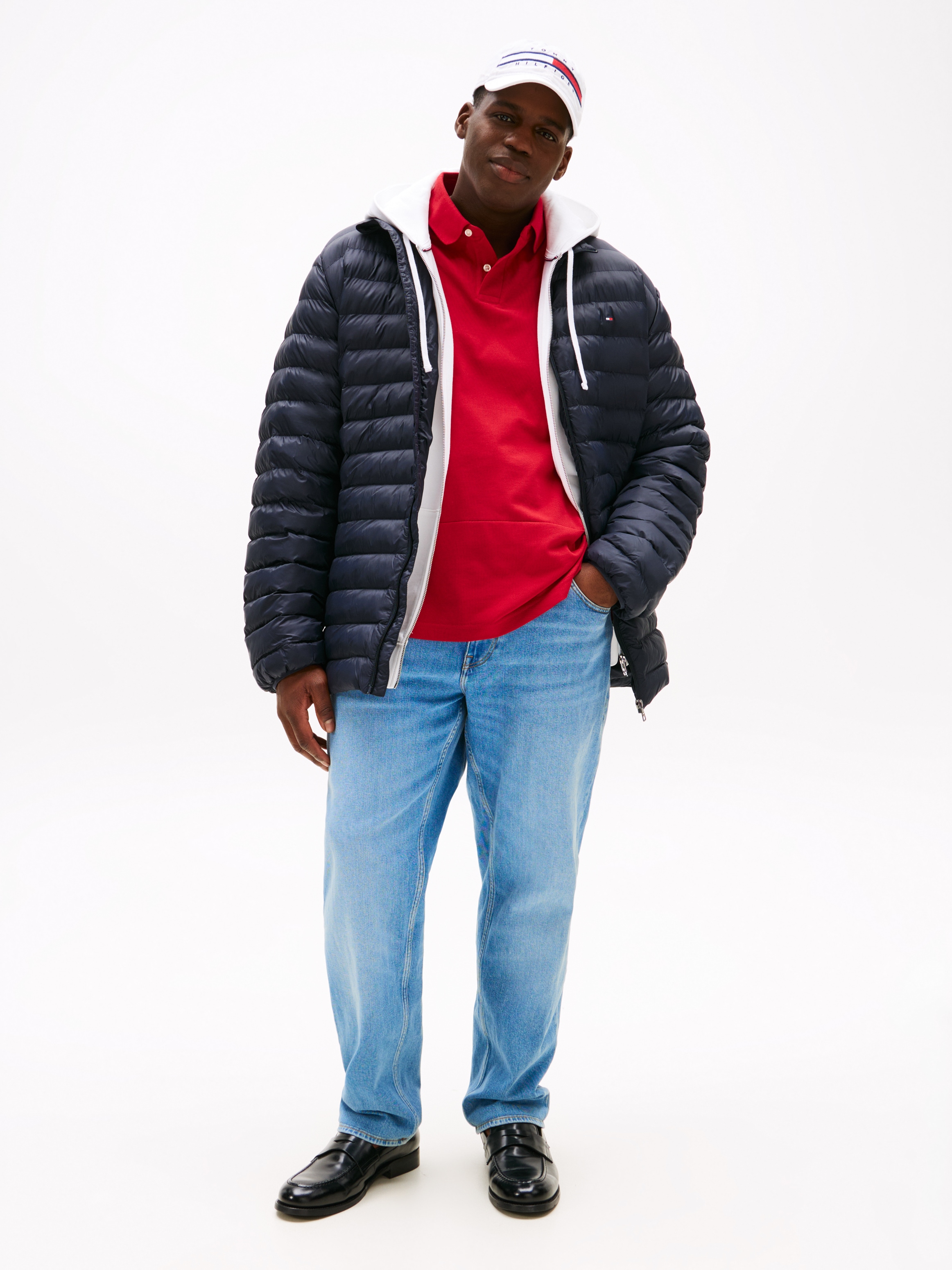 Tommy Hilfiger Big & Tall Steppjacke »BT-CORE PACKABLE RECYCLED JKT-B« ohne Kapuze Daunenjacke, Übergangsjacke Grosse Grössen