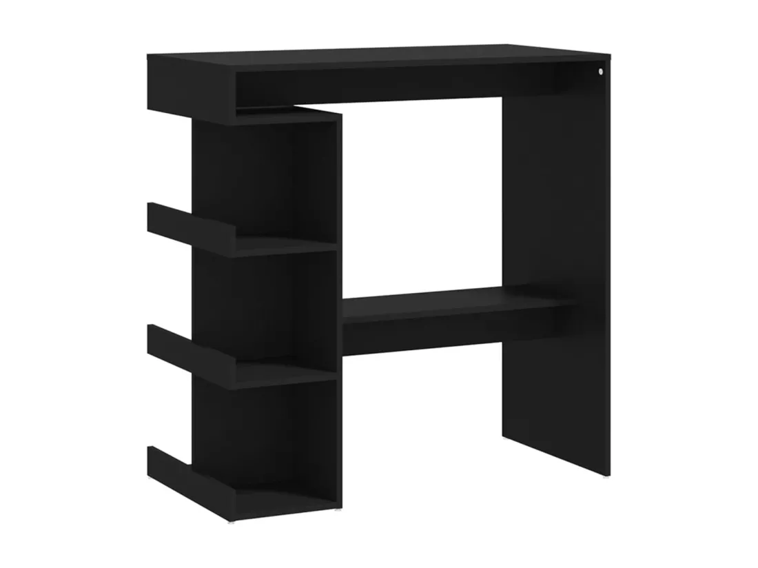 Table de bar étagère de rangement Noir 100x50x101,5 cm