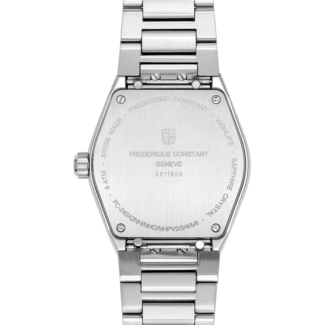Frederique Constant Highlife Quartz Ladies Diamonds Blau