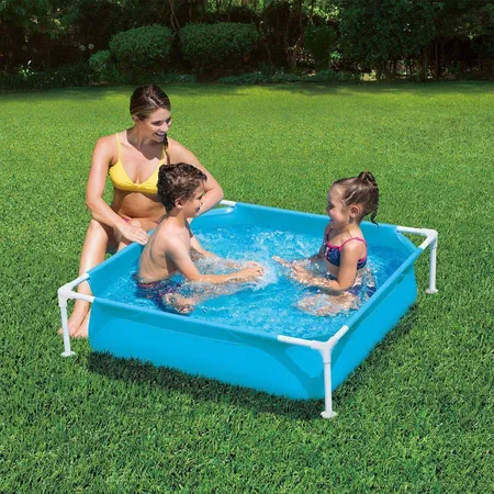 Summer Waves Frame Pool Blau Klein 122 x 122 x 30 cm