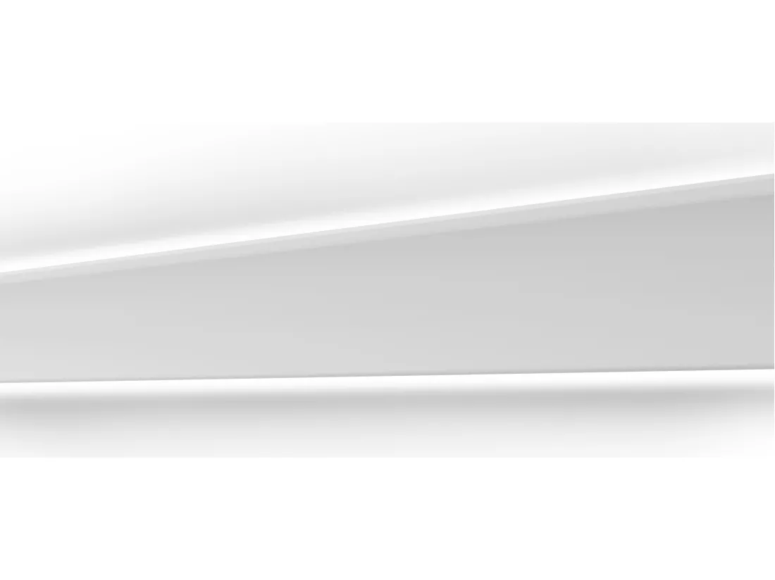 Lot de 3 corniches plafond en polystyrène L290 x l6 x H10 cm blanc - CARINTIA