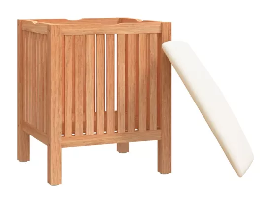 Tabouret de salle de bain 40,5x40x52 Bois massif de noyer