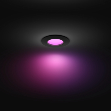 Philips Hue inbouwspot zwart Ø90mm